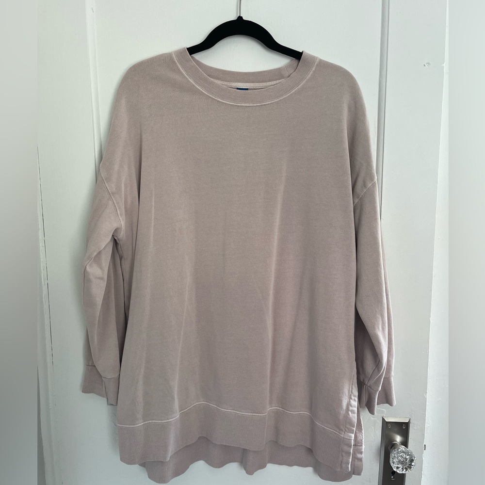 Taupe tunic sweatshirt